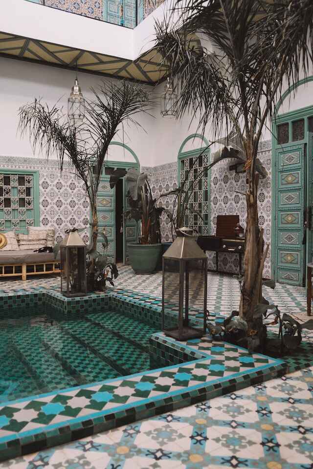 An example of a traditional Moroccan riad in a safe part of the Medina