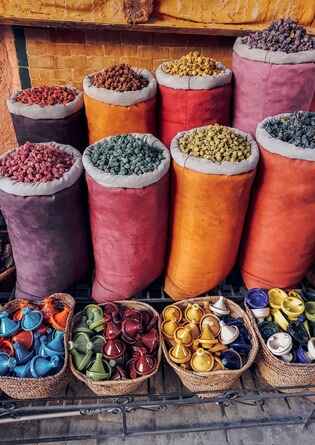 spices in centre marrakech Morocco