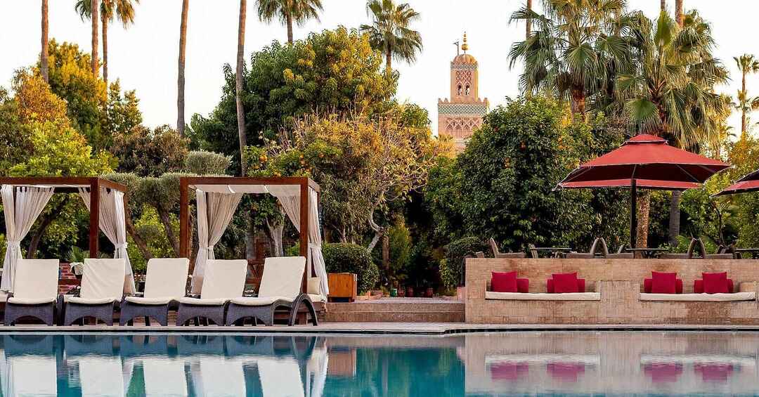 swimming pool at TUI BLUE Medina Gardens all-inclusive resort Marrakech Morocco 